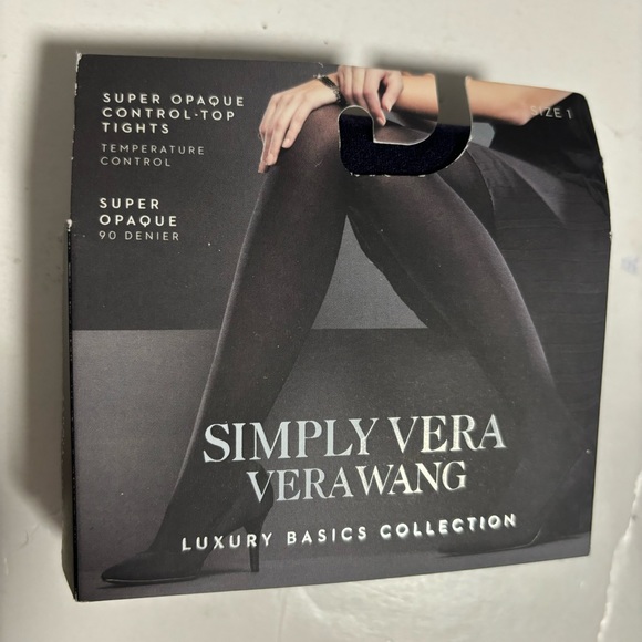 Simply vera vera Wang super opaque control top tights Luxury basics collection 1 - Picture 4 of 9